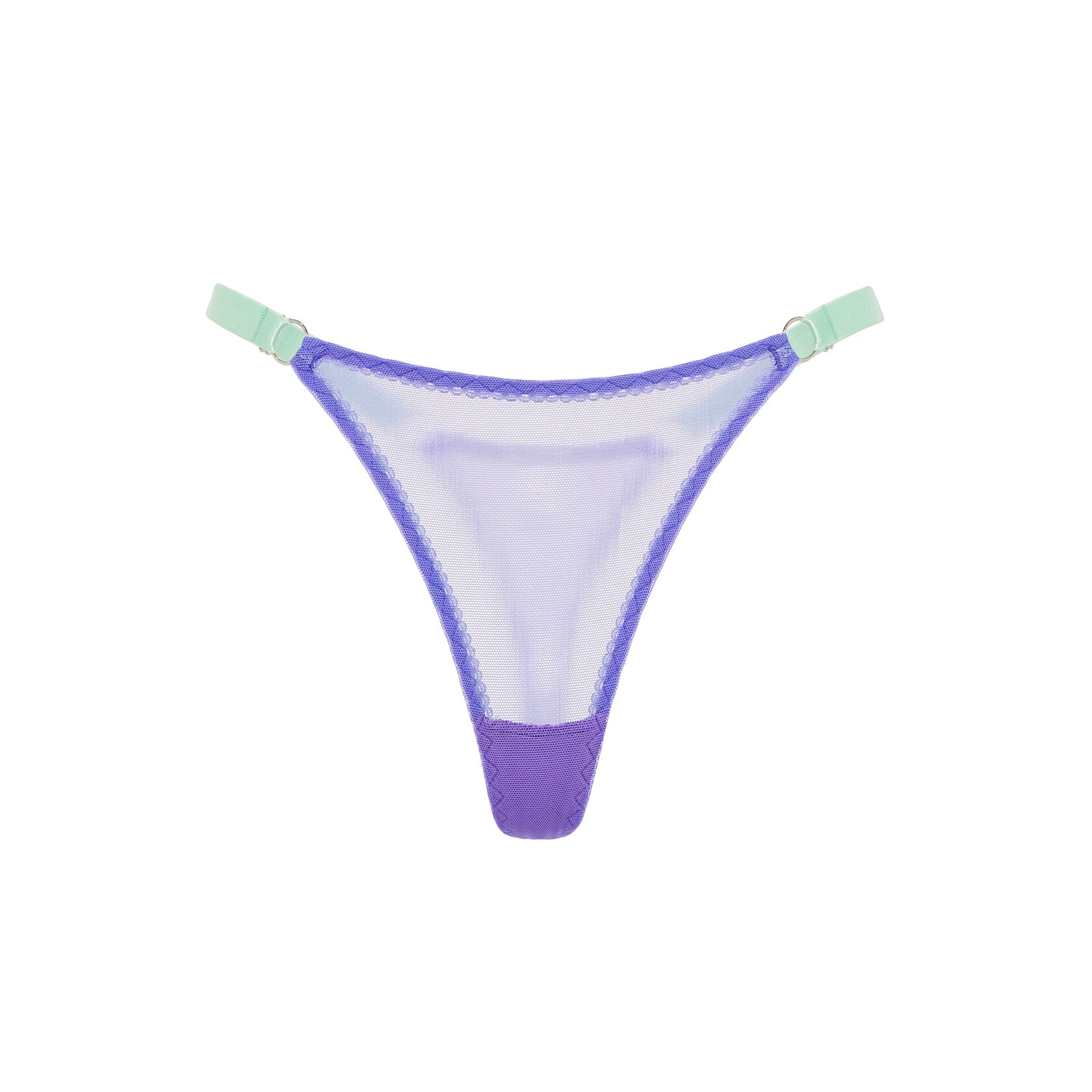Lilac Mesh String Thong