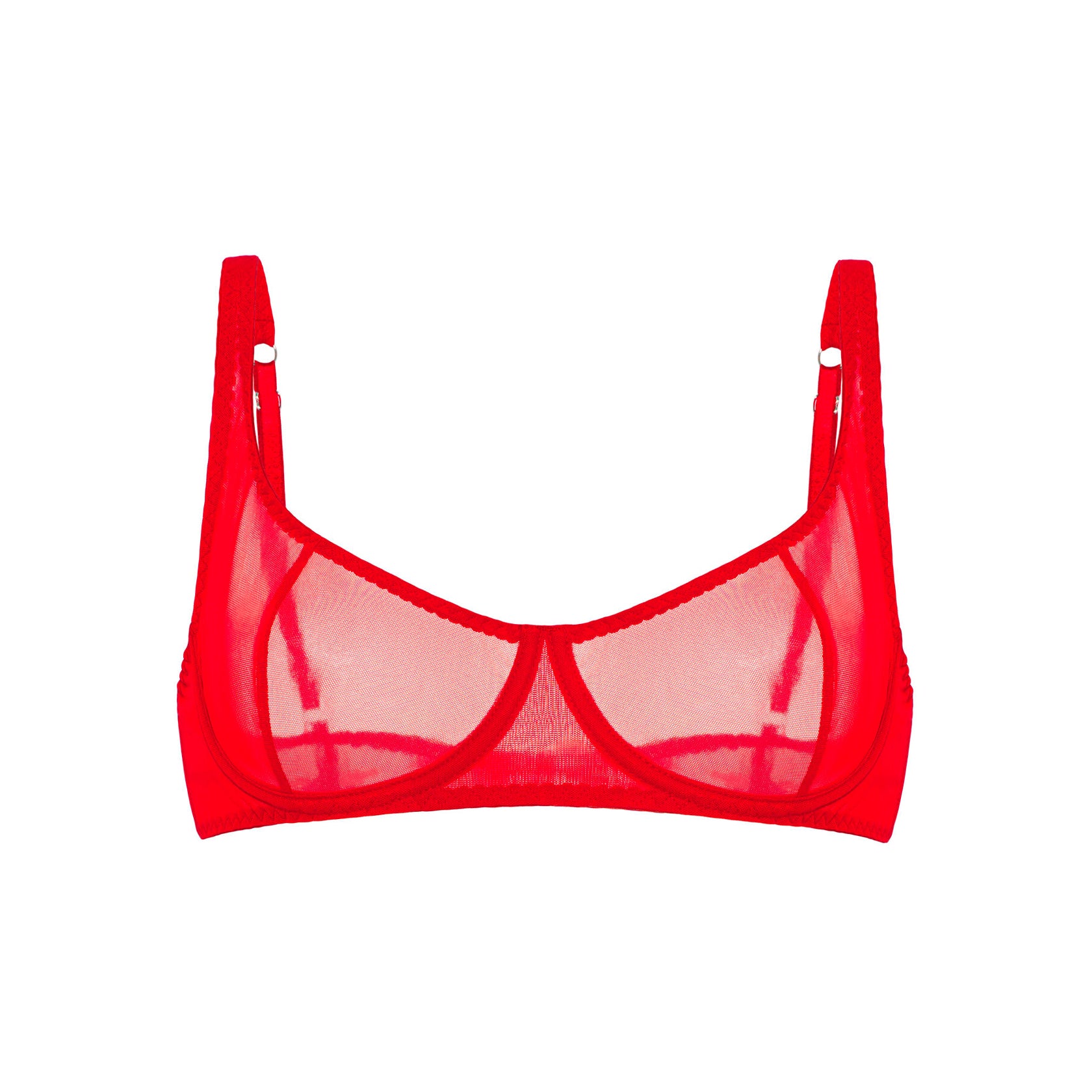 Red Mesh Bra