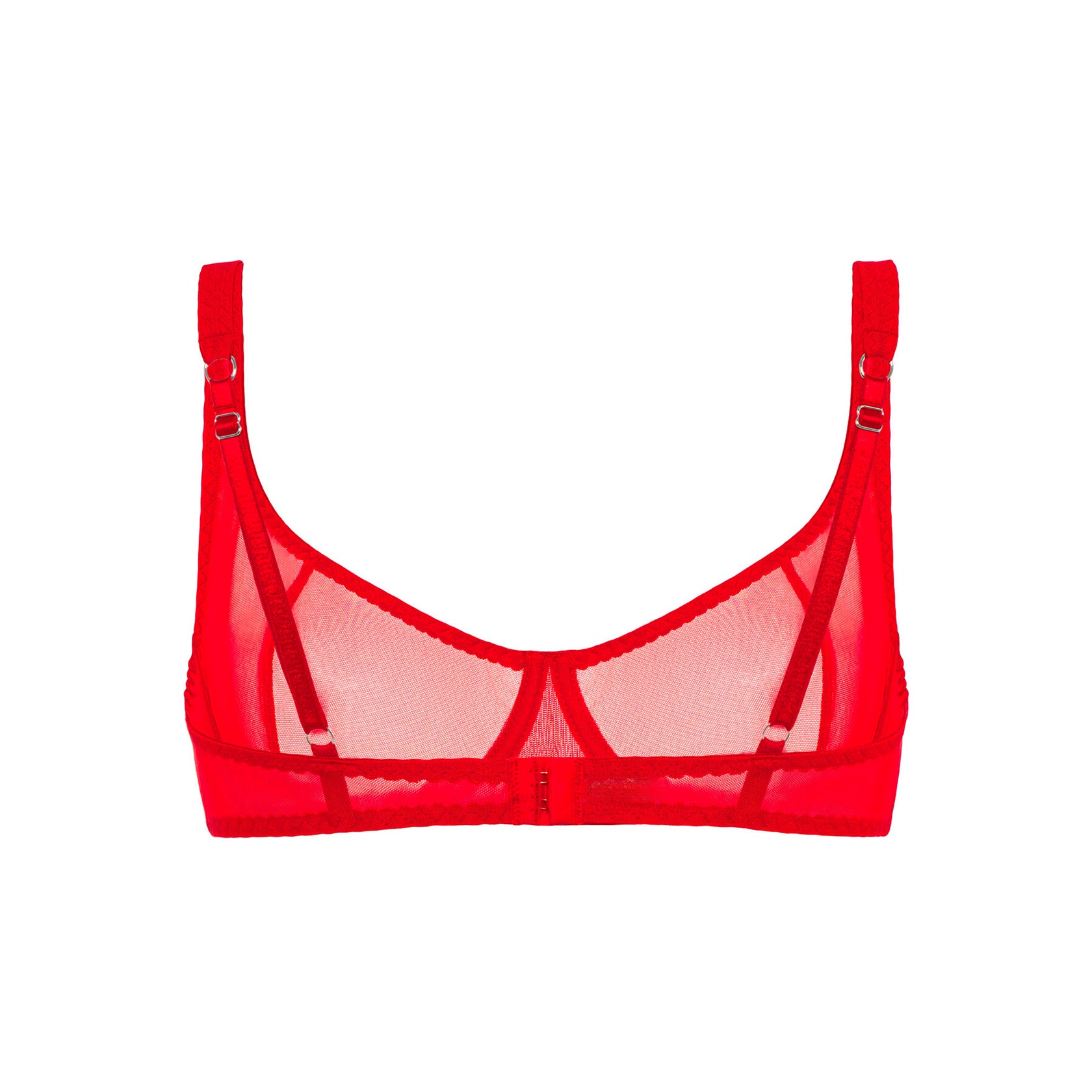 Red Mesh Bra