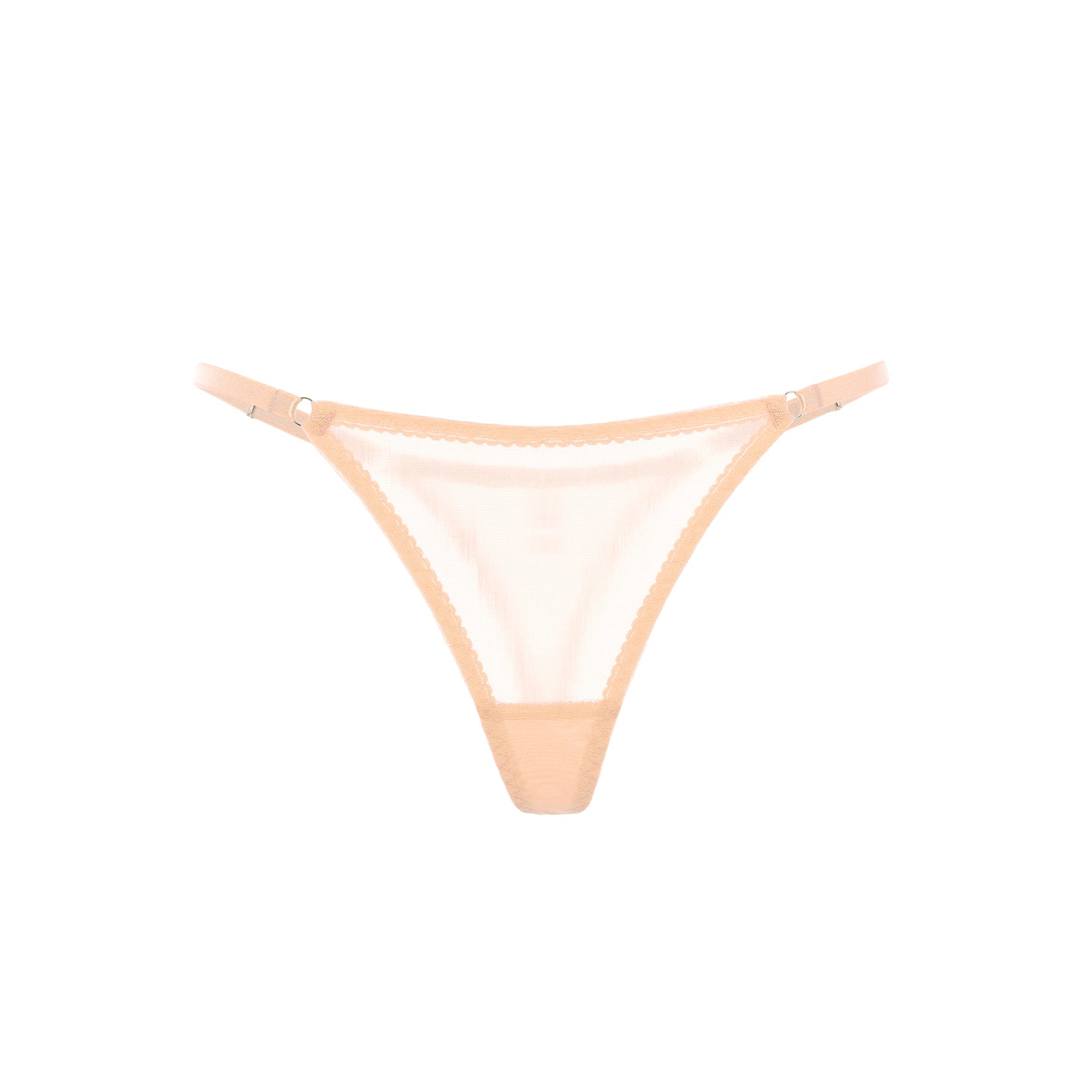 Nude Mesh String Thong