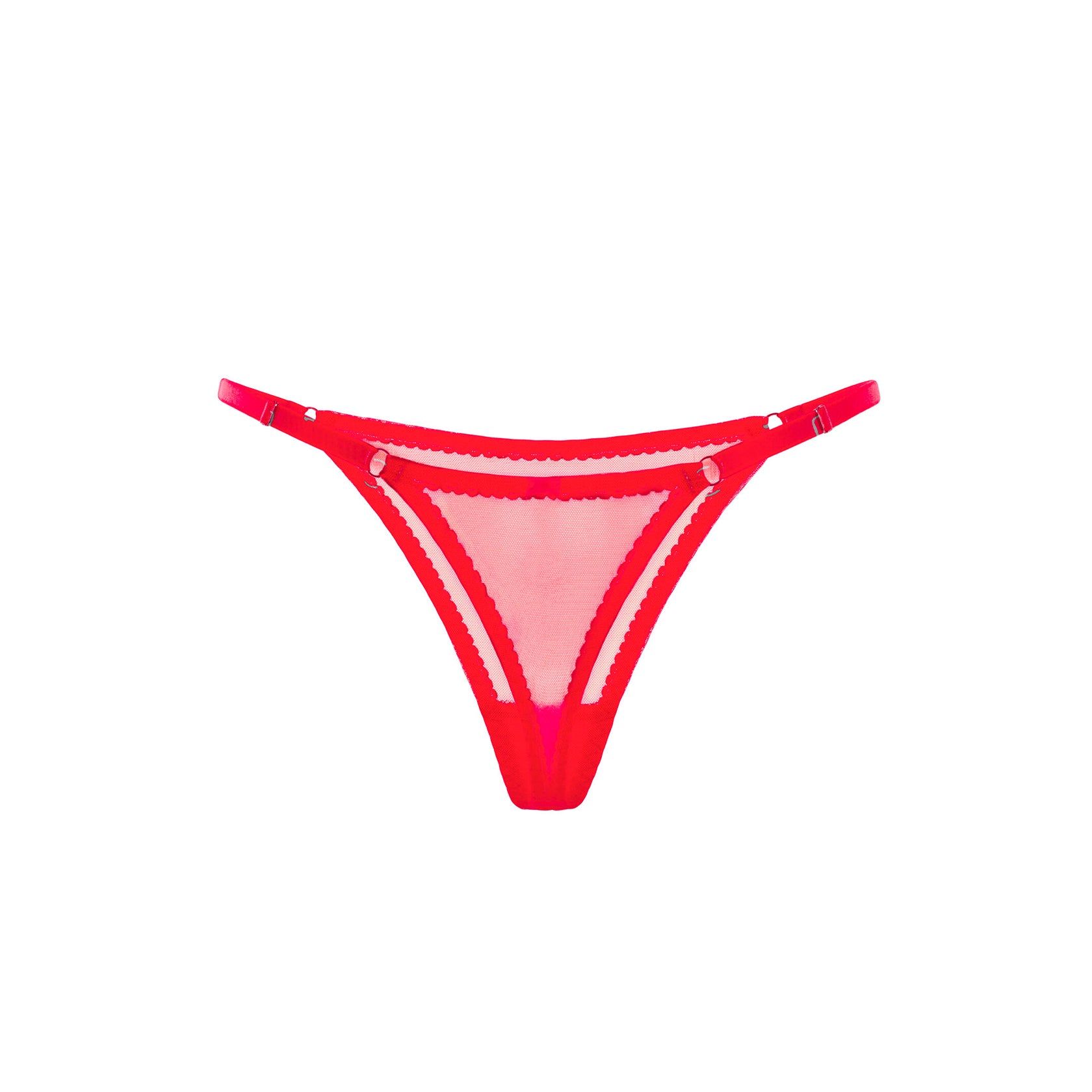 Red Mesh String Thong