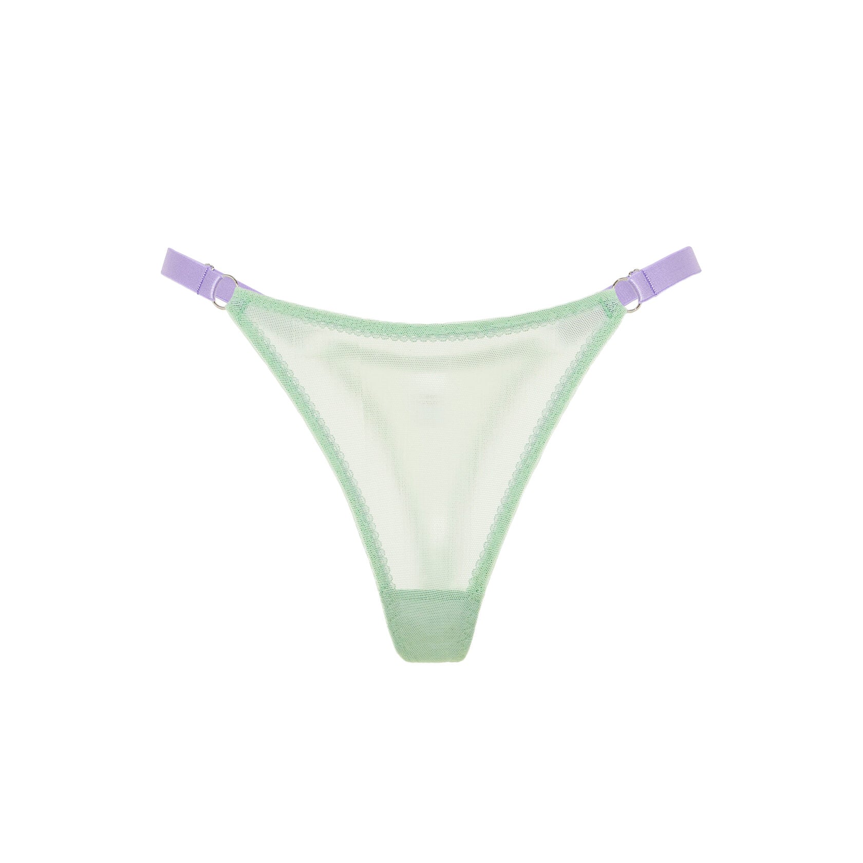 Green Mesh String Thong