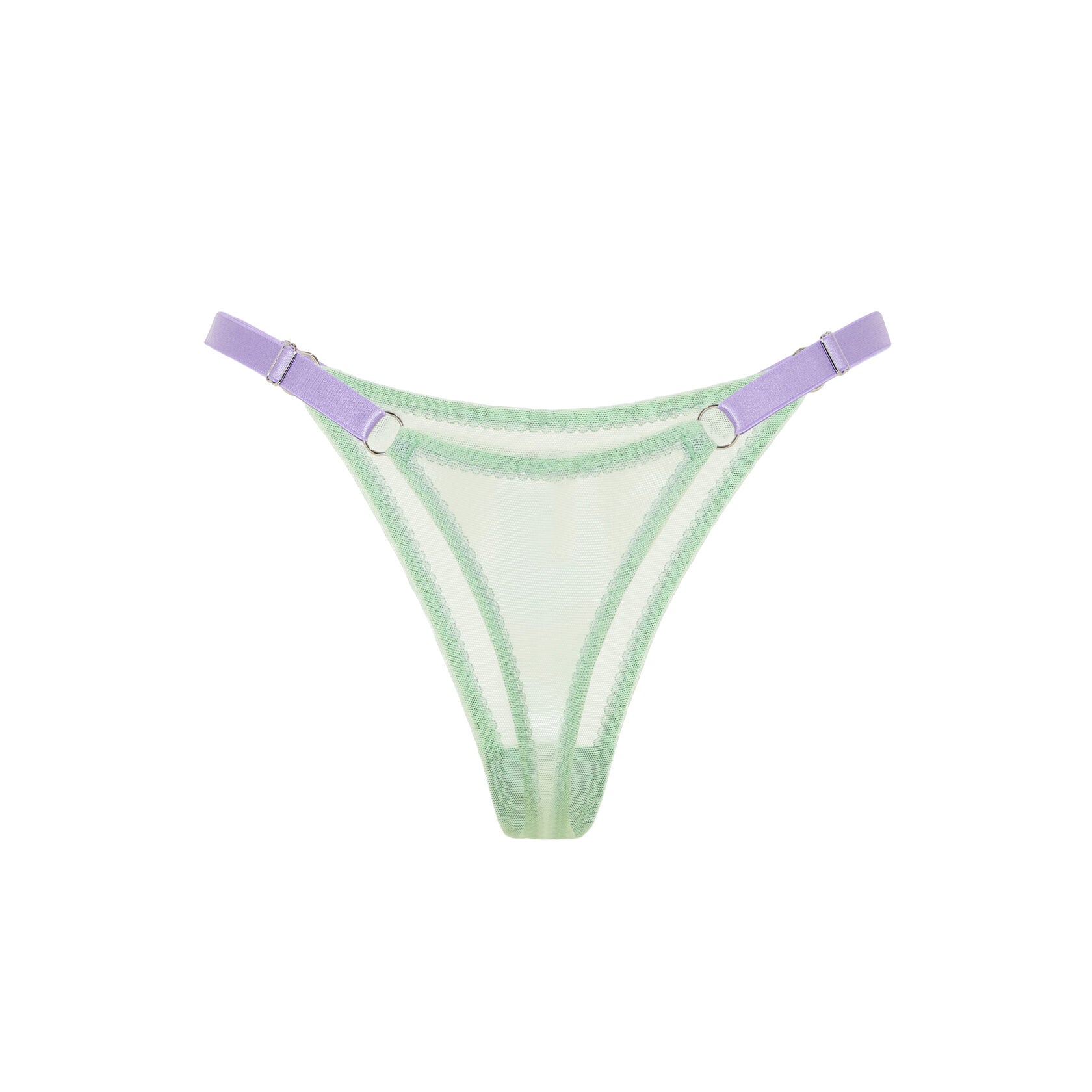 Green Mesh String Thong