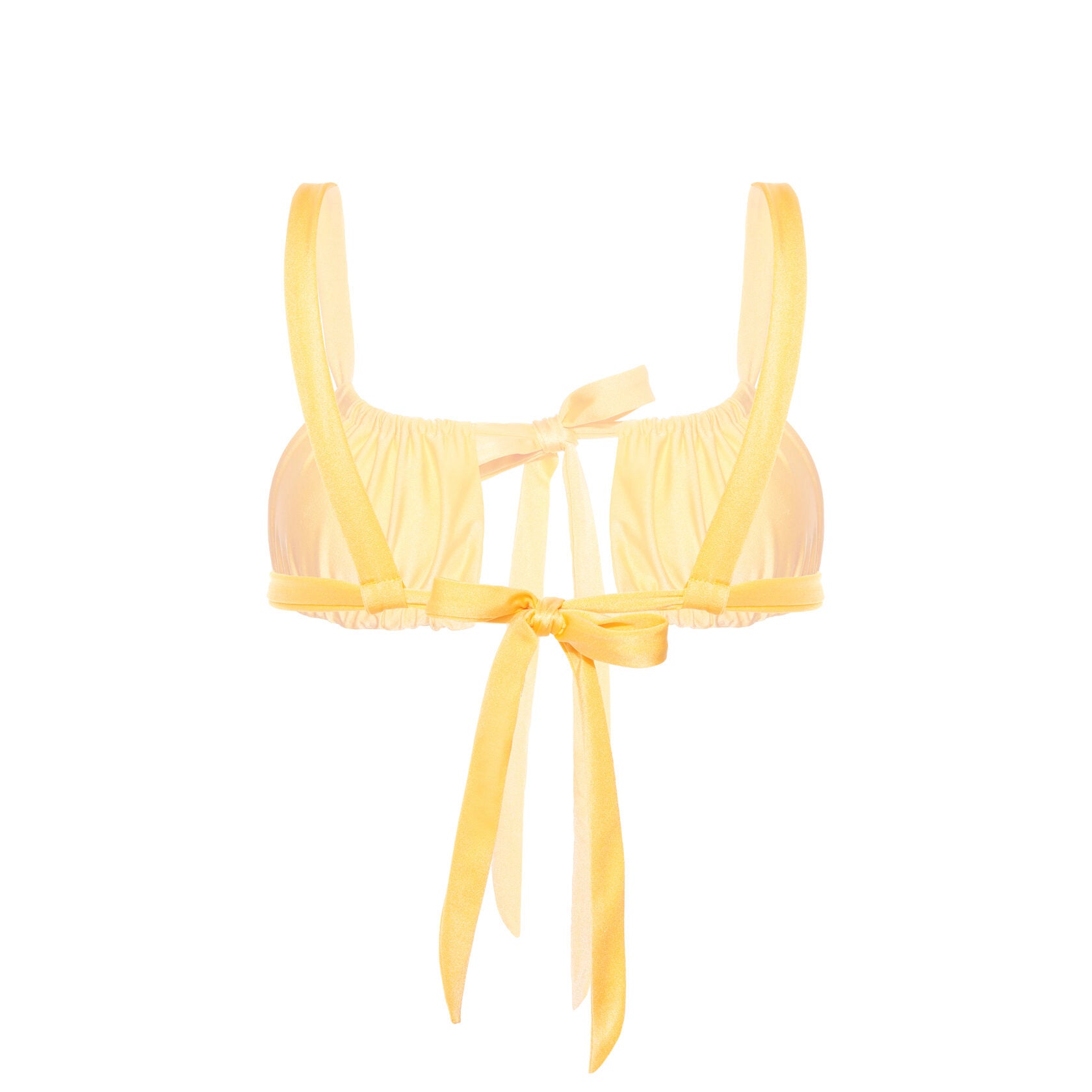 Yellow Double-Tie Bikini Top