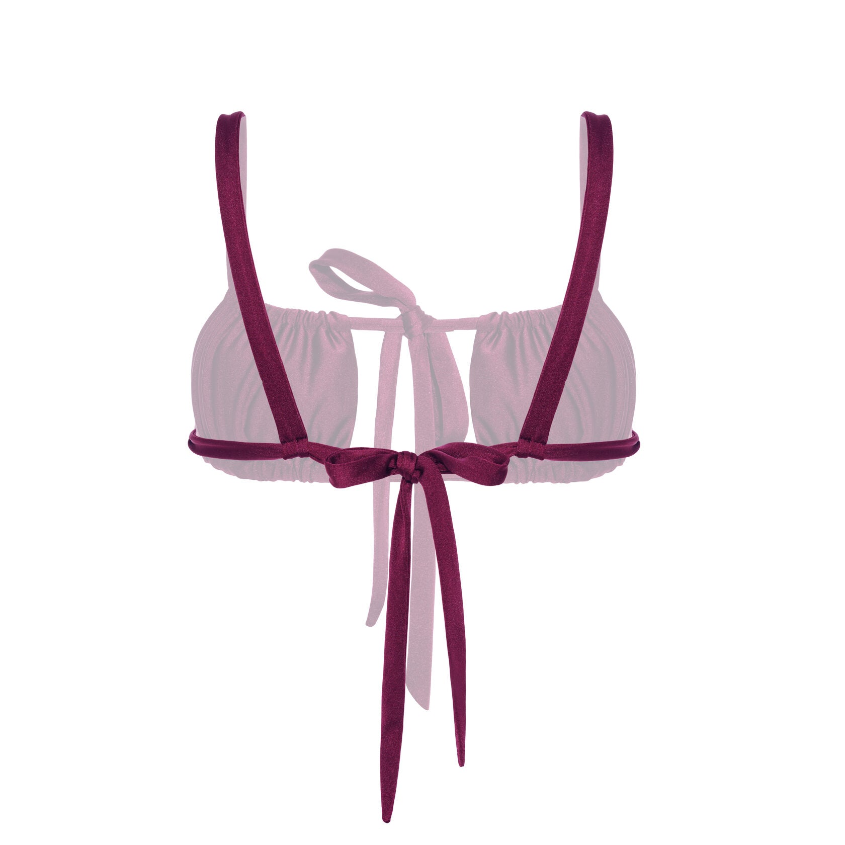 Cherry Double-Tie Bikini Top