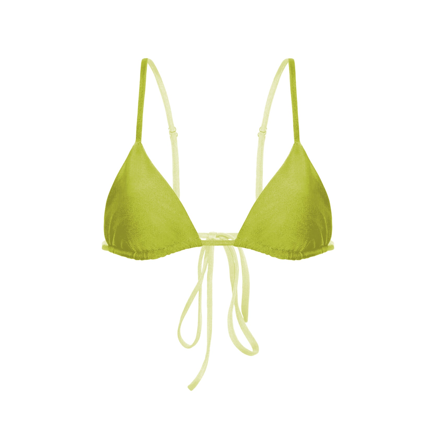 Green Triangle Bikini Top