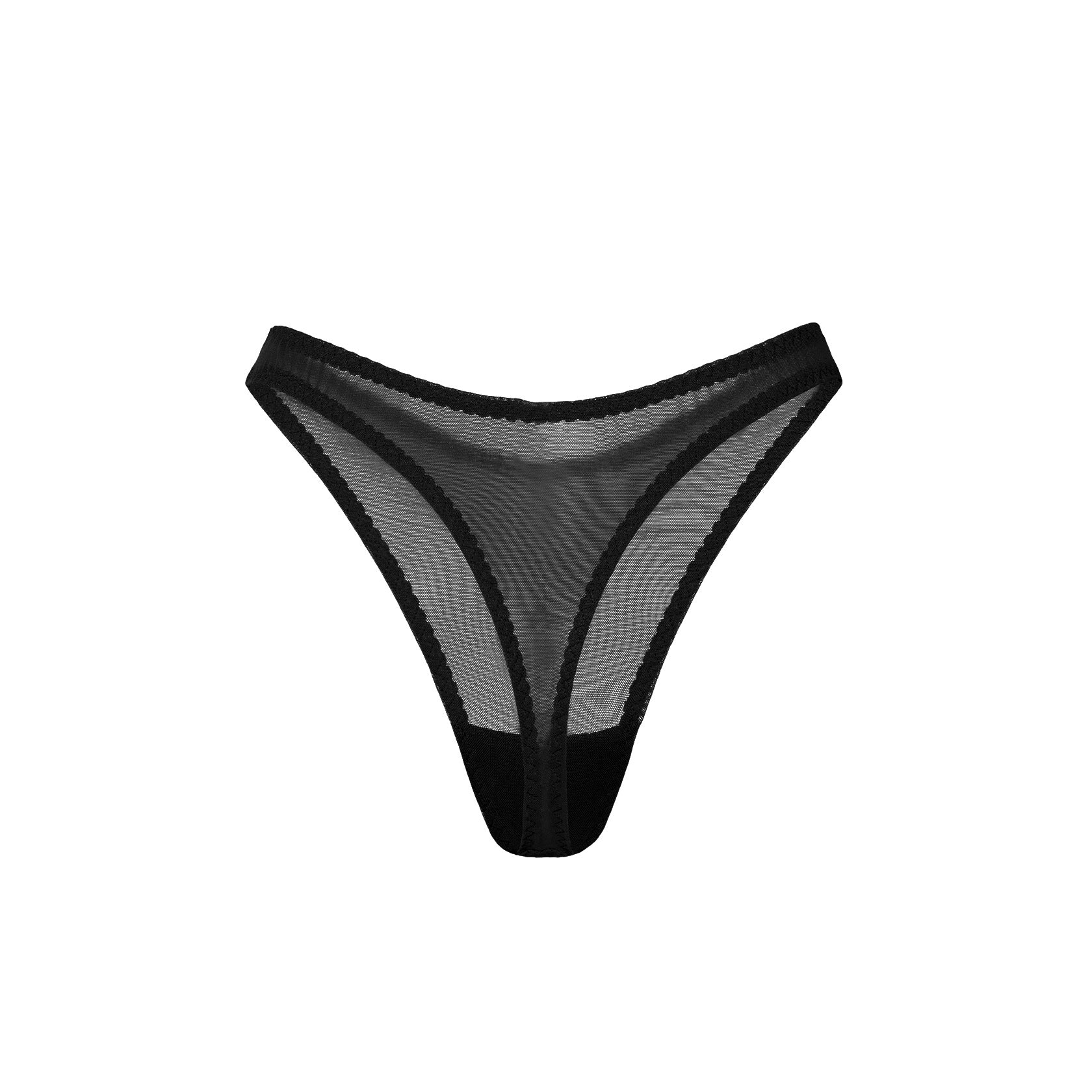 Black Mesh Thong V