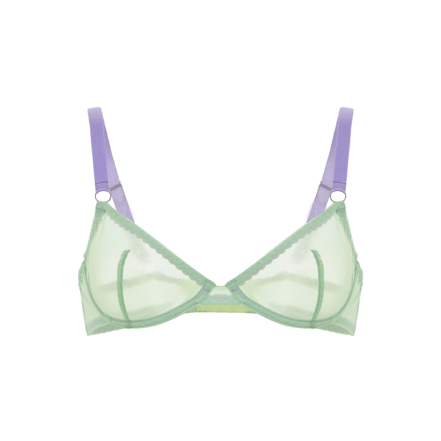 Green Mesh Bra