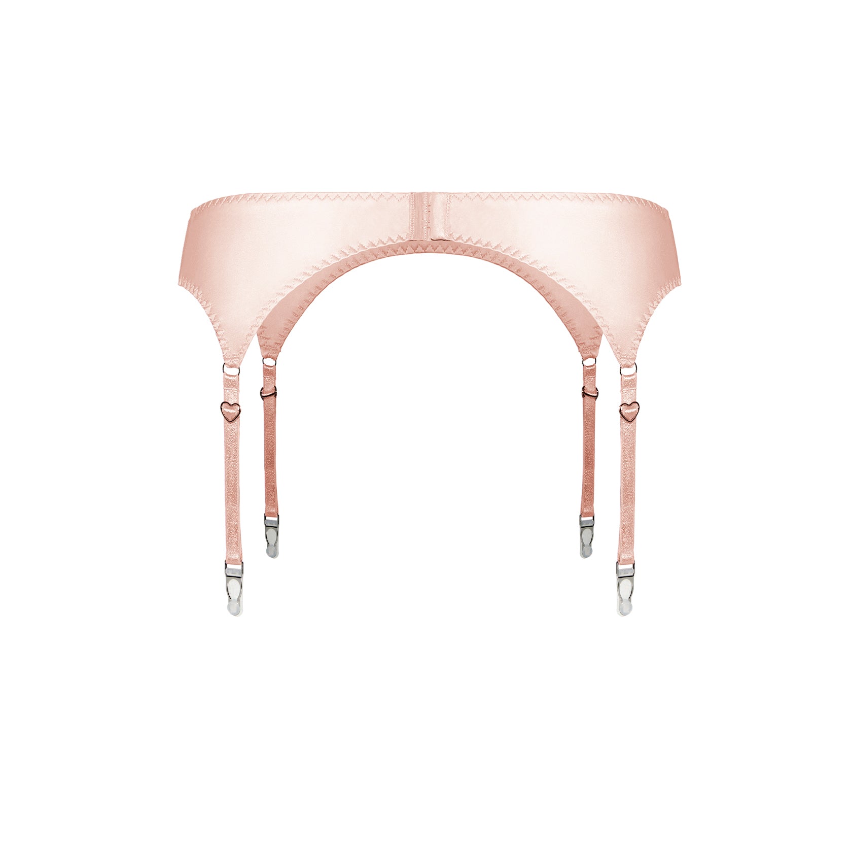 Creme Satin Garter Belt