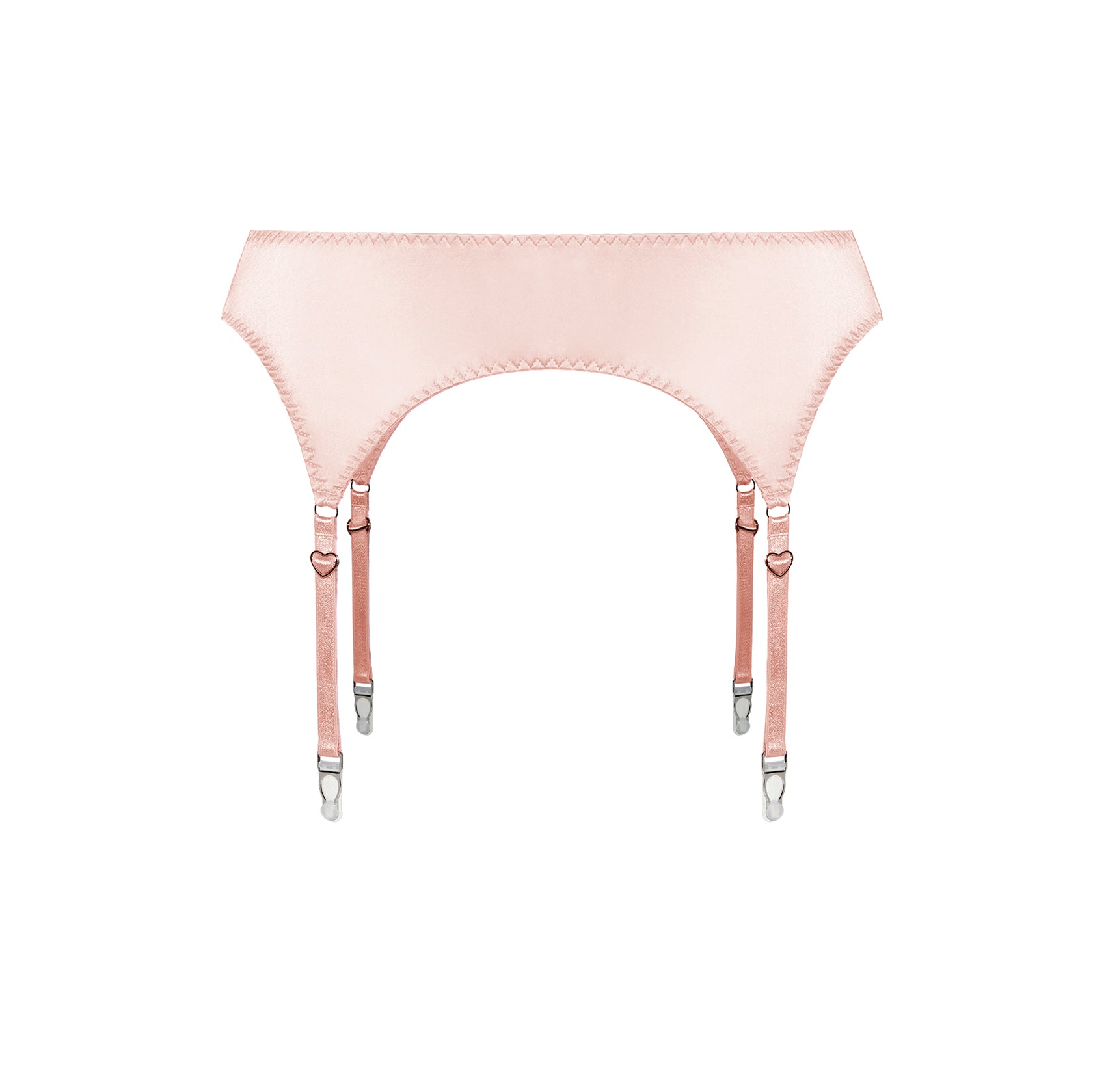 Creme Satin Garter Belt