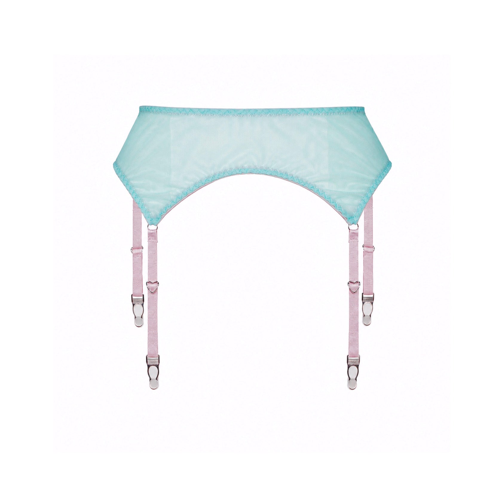 Mint Mesh Garter Belt