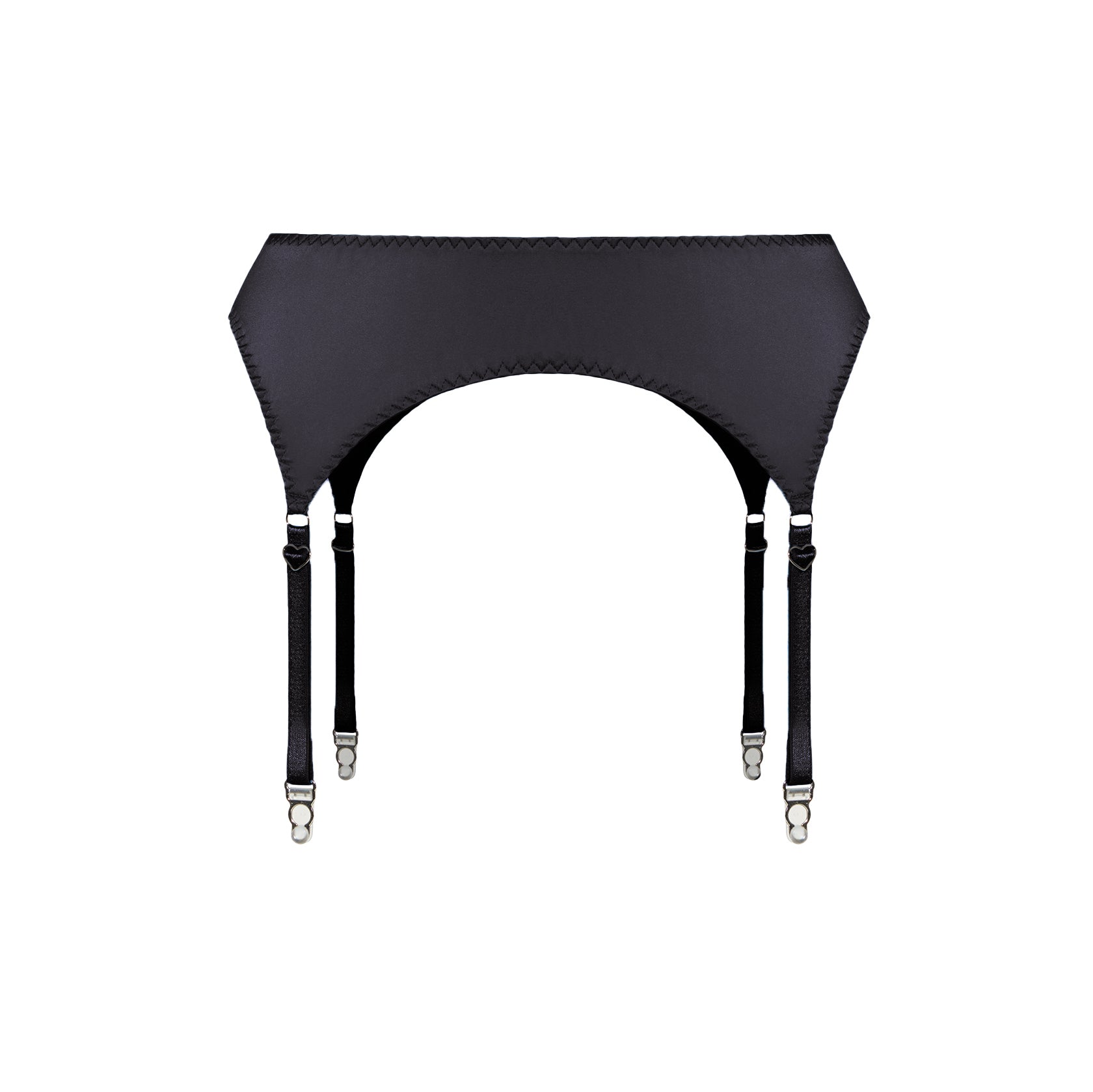 Black Satin Garter Belt