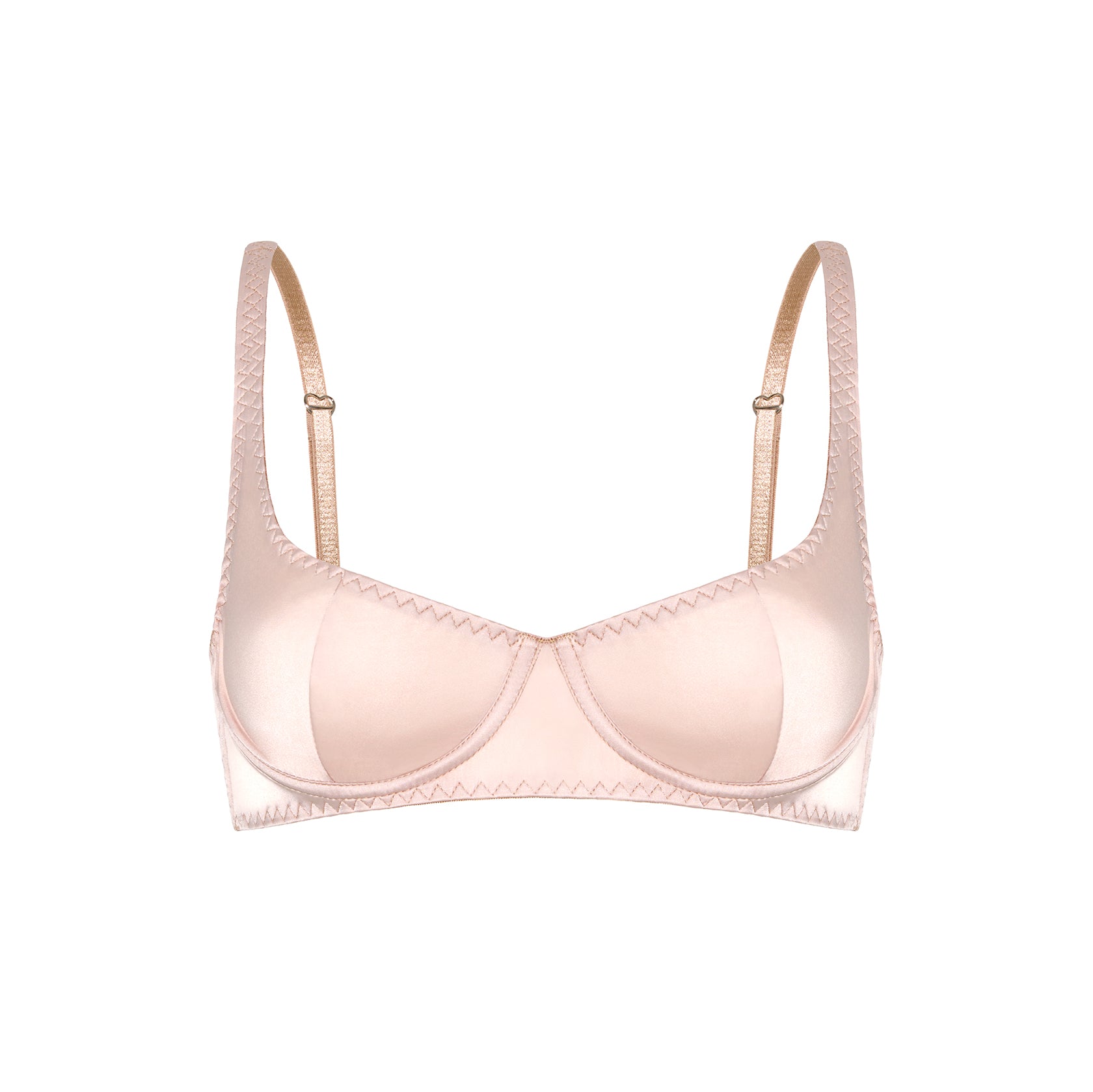 Creme Satin Bra