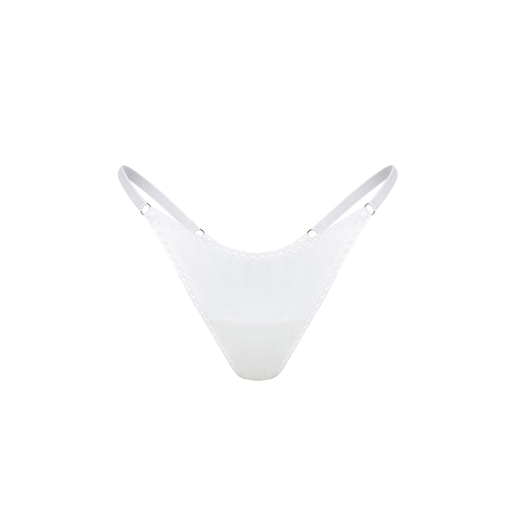 Milk Satin String Thong