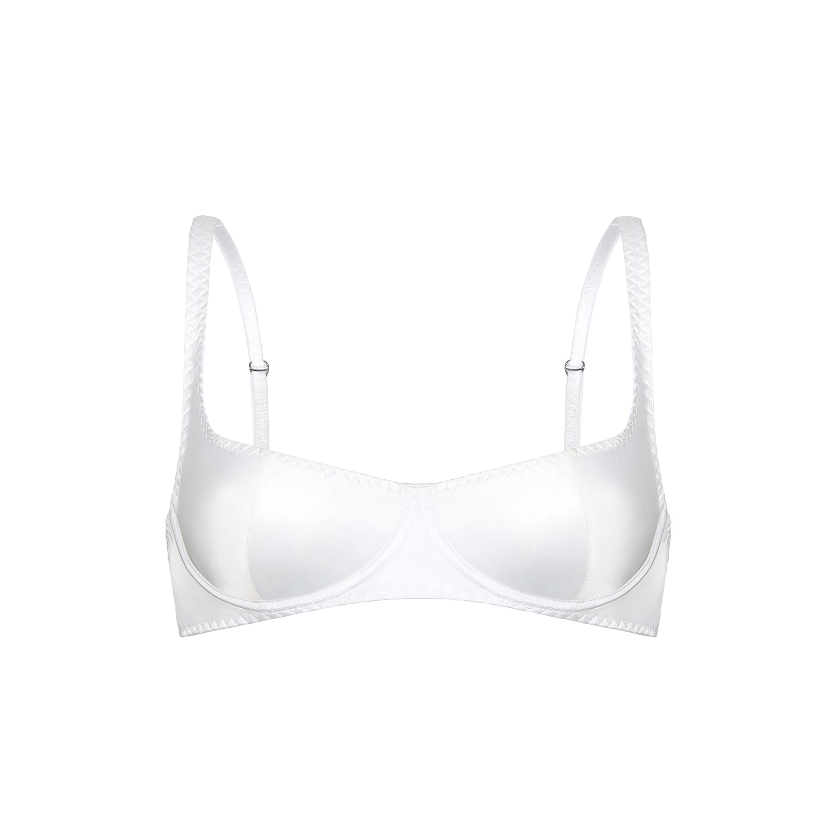Milk Satin Bra