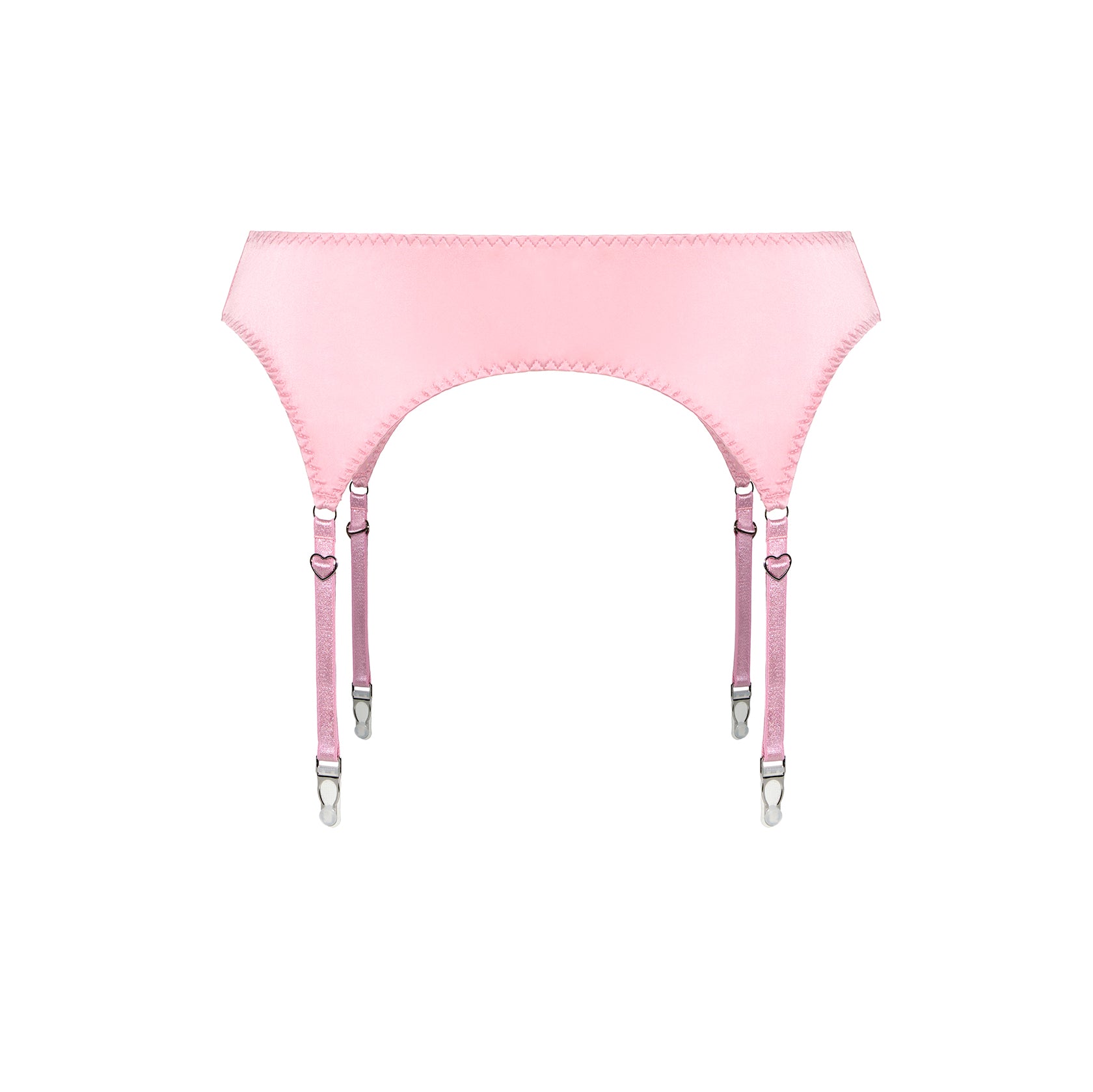 Rose Satin Garter Belt